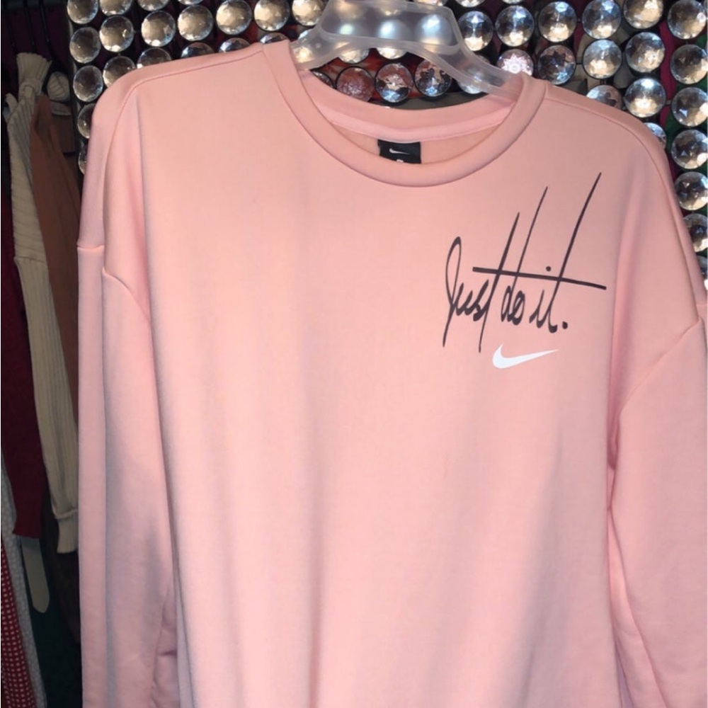 Pink Nike crew neck